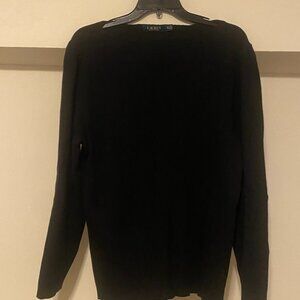 Lauren Ralph Lauren Plus Puff-Sleeve Boatneck Sweater, Black - 3X